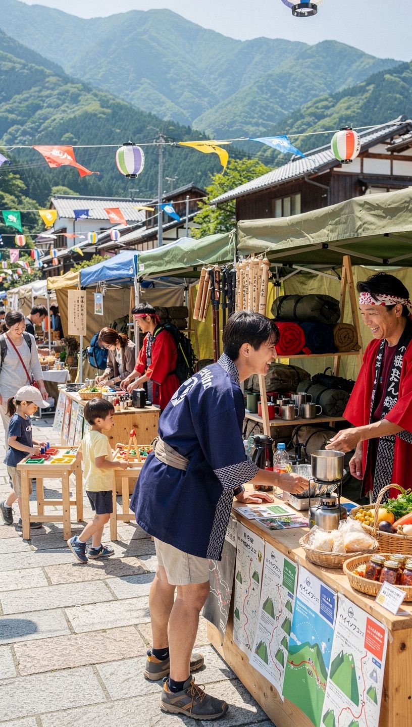 テントが立てられたキャンプサイトの全景